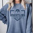 Wrestling Senior Night Wrestling Senior 2025 Graduation 66 Comfort Colors Sweatshirt Blue Jean