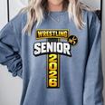 Wrestling Senior Night Senior 2026 Faith Cross Graduation Comfort Colors Sweatshirt Blue Jean