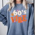 60's Vibe Retro Nostalgia Classic Mixtape Era 1960s Party Comfort Colors Sweatshirt Denim