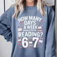 67 For Reading With Books Comfort Colors Sweatshirt Denim