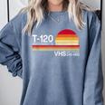 70's 80's 90's Music Nostalgia Video Cassette Tape VHS Retro Comfort Colors Sweatshirt Denim