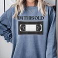 80s VHS Video Cassette Nostalgia Comfort Colors Sweatshirt Denim 80s VHS Video Cassette Nostalgia Comfort Colors Sweatshirt Denim