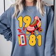80s Vibes Mixed Tapes & Roller Skates 1981 Nostalgia Retro Comfort Colors Sweatshirt Denim 80s Vibes Mixed Tapes & Roller Skates 1981 Nostalgia Retro Comfort Colors Sweatshirt Denim