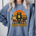 90s Nostalgia Never Forget Retro Comfort Colors Sweatshirt Denim