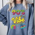 90s Nostalgia Retro Apparel 90'S Vibe Retro Comfort Colors Sweatshirt Denim