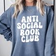 Anti-Social Book Club Comfort Colors Sweatshirt Denim