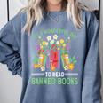 Banned Books Week Librarian Reading Comfort Colors Sweatshirt Denim
