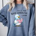 This Is My Book Character Costume I Pigeon Reading Tee Comfort Colors Sweatshirt Denim