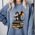 Book Dragon Comfort Colors Sweatshirt Denim