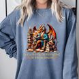 Book Lovers In A World Full Of Bookworms Be A Book Dragon Comfort Colors Sweatshirt Denim Book Lovers In A World Full Of Bookworms Be A Book Dragon Comfort Colors Sweatshirt Denim