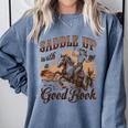 Bookish Retro Western Cowgirl Texas Book Lover Novel Reader Comfort Colors Sweatshirt Denim Bookish Retro Western Cowgirl Texas Book Lover Novel Reader Comfort Colors Sweatshirt Denim