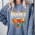 Books Are My Love Language Reading Lover Librarian Valentine Comfort Colors Sweatshirt Denim