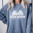 Bookworm Aunt Reading Lover Comfort Colors Sweatshirt Denim