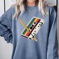 Cassette 90s Costume Party Nostalgia Comfort Colors Sweatshirt Denim