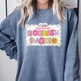 Certified Bookish Baddie Cute Book Lover Comfort Colors Sweatshirt Denim