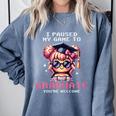Classic I'm From The 1900s Retro Games Graduating Girl Comfort Colors Sweatshirt Denim