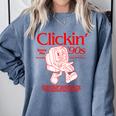Clickin' Since The 90s Retro Computer Nostalgia Comfort Colors Sweatshirt Denim Clickin' Since The 90s Retro Computer Nostalgia Comfort Colors Sweatshirt Denim