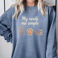 Coffee Paw Print Book Lover Reading Simple Life Bookworm Premium Tri-Blend Comfort Colors Sweatshirt Denim