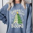 Dashing Through The Books Christmas Book Lovers Men Women Comfort Colors Sweatshirt Denim Dashing Through The Books Christmas Book Lovers Men Women Comfort Colors Sweatshirt Denim