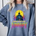 Death Gothic Support Your Local Library Lovers Book Comfort Colors Sweatshirt Denim
