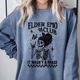 Elder Emo Club Skeleton Nostalgia It Wasn't a Phase Mom Comfort Colors Sweatshirt Denim