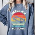 Error 404 Streaming Not Found Nostalgia VHS Retro Tape Comfort Colors Sweatshirt Denim