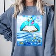 Frutiger Aero Aesthetic Tech Book Butterfly Comfort Colors Sweatshirt Denim Frutiger Aero Aesthetic Tech Book Butterfly Comfort Colors Sweatshirt Denim