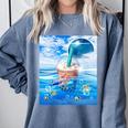 Frutiger Aero Aesthetic Tech Bubble Tea Boba Milktea Fishes Comfort Colors Sweatshirt Denim Frutiger Aero Aesthetic Tech Bubble Tea Boba Milktea Fishes Comfort Colors Sweatshirt Denim