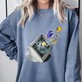 Frutiger Aero Aesthetic Tech Computer Aquarium Fishes Comfort Colors Sweatshirt Denim Frutiger Aero Aesthetic Tech Computer Aquarium Fishes Comfort Colors Sweatshirt Denim