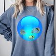 Frutiger Aero Aesthetic Tech Orb Fishes Raglan Baseball Tee Comfort Colors Sweatshirt Denim