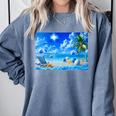 Frutiger Aero Beach Y2k Aesthetic Palm Tree Sand Ocean Comfort Colors Sweatshirt Denim Frutiger Aero Beach Y2k Aesthetic Palm Tree Sand Ocean Comfort Colors Sweatshirt Denim