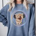Frutiger Aero Cat Wearing Headphones Bubble 2000s Gen-Z Meme Comfort Colors Sweatshirt Denim Frutiger Aero Cat Wearing Headphones Bubble 2000s Gen-Z Meme Comfort Colors Sweatshirt Denim