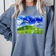 Frutiger Aero Dolphin Meadow Aesthetic Y2k 2000s Ironic Comfort Colors Sweatshirt Denim Frutiger Aero Dolphin Meadow Aesthetic Y2k 2000s Ironic Comfort Colors Sweatshirt Denim