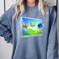 Frutiger Aero Fish Comfort Colors Sweatshirt Denim Frutiger Aero Fish Comfort Colors Sweatshirt Denim