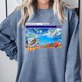 Frutiger Aero Y2k 2000s Comfort Colors Sweatshirt Denim