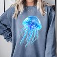 Frutiger Aero Y2K Jellyfish Comfort Colors Sweatshirt Denim