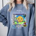 Frutiger Aero Y2K Meme Graphic 2000s Nostalgia Comfort Colors Sweatshirt Denim