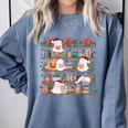 Ghost Christmas Reading Book Lover Library Christmas Teacher Comfort Colors Sweatshirt Denim Ghost Christmas Reading Book Lover Library Christmas Teacher Comfort Colors Sweatshirt Denim
