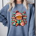 Gingerbread Reading Book Lovers Christmas Bookworm Librarian Premium Comfort Colors Sweatshirt Denim Gingerbread Reading Book Lovers Christmas Bookworm Librarian Premium Comfort Colors Sweatshirt Denim