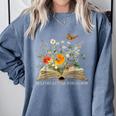 Helping Little Minds Grow Floral Book Education SPED Teacher Comfort Colors Sweatshirt Denim Helping Little Minds Grow Floral Book Education SPED Teacher Comfort Colors Sweatshirt Denim