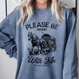 Horse Please Be Patient With Me I'm From The 1900s Premium Comfort Colors Sweatshirt Denim