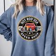 Hotrod Custom Car Automotive Nostalgia Distressed Comfort Colors Sweatshirt Denim