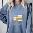 I'd Rather Be At The Library Book Lover Loves Books Comfort Colors Sweatshirt Denim