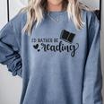 I'd Rather Be Reading Book Lover Bookworm Reading Comfort Colors Sweatshirt Denim