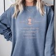 Jane Austen My Courage Always Rises Literary Book Club Comfort Colors Sweatshirt Denim
