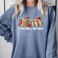 If You Know You Know 6 7 Six Seven Meme Floral Book Lover Comfort Colors Sweatshirt Denim