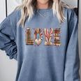Librarian Reader Books Valentine Teacher Valentines Teach Comfort Colors Sweatshirt Denim