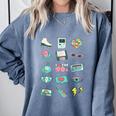 I Love The 90s Old For Nostalgia Fans Comfort Colors Sweatshirt Denim