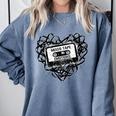 Mixed Tape Emotions Music Lover Nostalgia Quote Premium Tri-Blend Comfort Colors Sweatshirt Denim