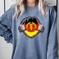 Nostalgia Chest Flag GDR Comfort Colors Sweatshirt Denim